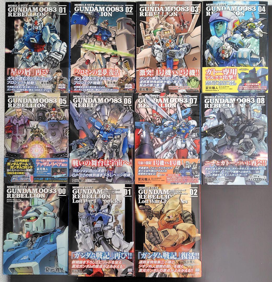 【全て初版帯付き】ガンダム0083（1-8+0巻）、戦記Lost war（全2）