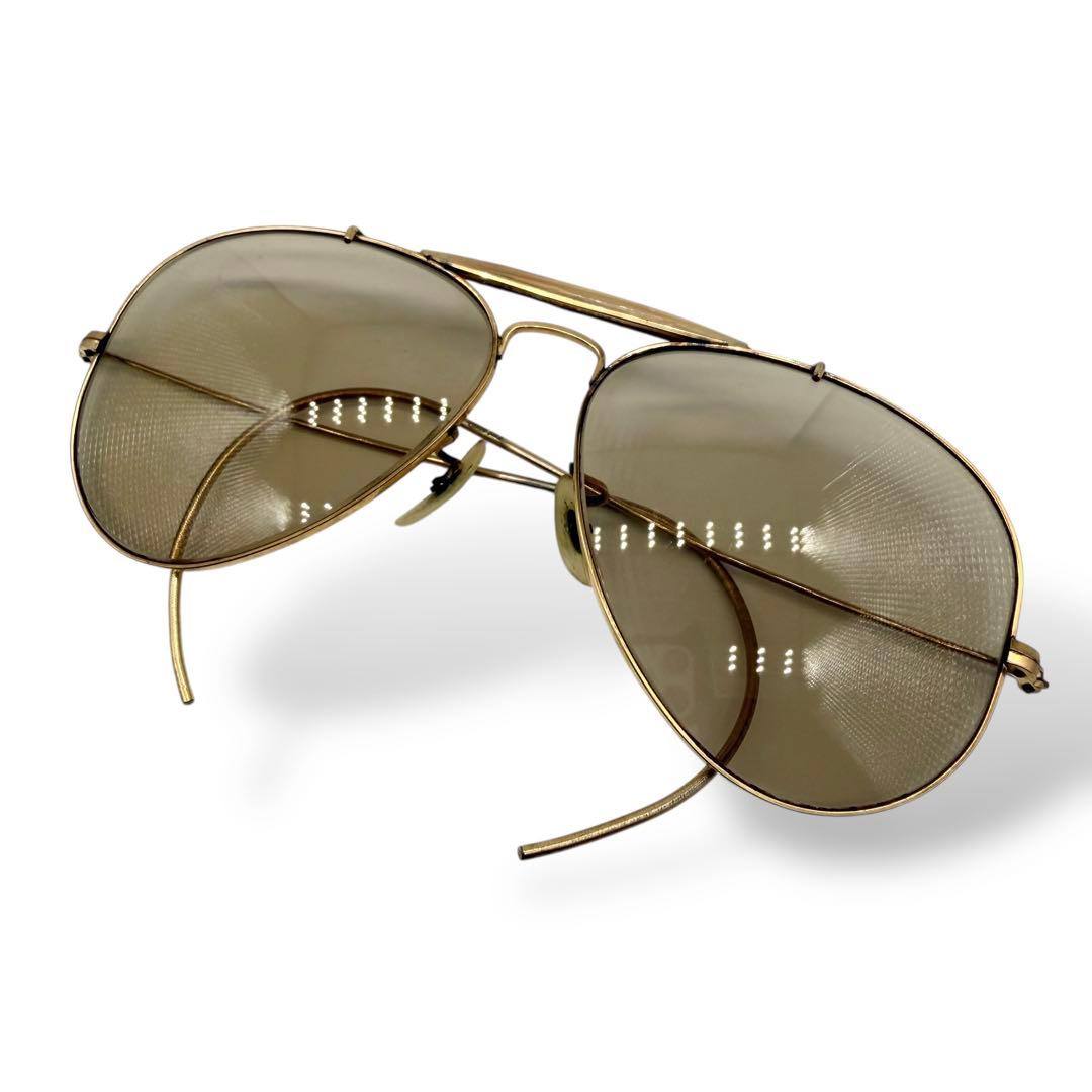 希少★ B&L Ray-Ban USA アビエーター サングラス　ゴールド