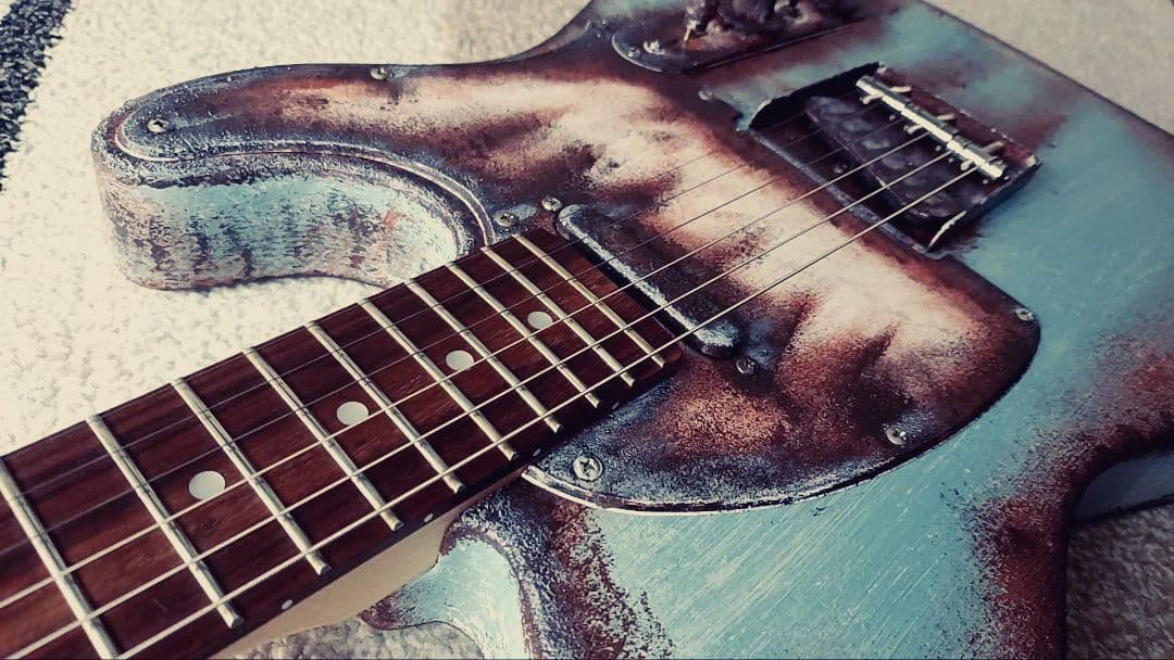 38Guitars テレキャスター TL Rust Blue レリック 錆加工