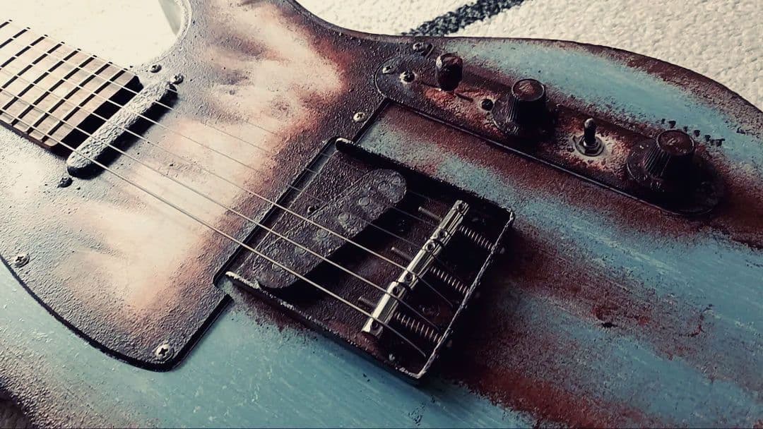 38Guitars テレキャスター TL Rust Blue レリック 錆加工
