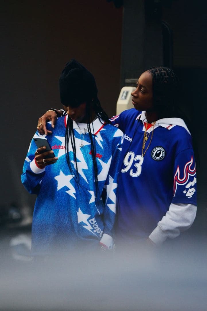 【 BAPE X ADIDAS 】FLAME JERSEY
