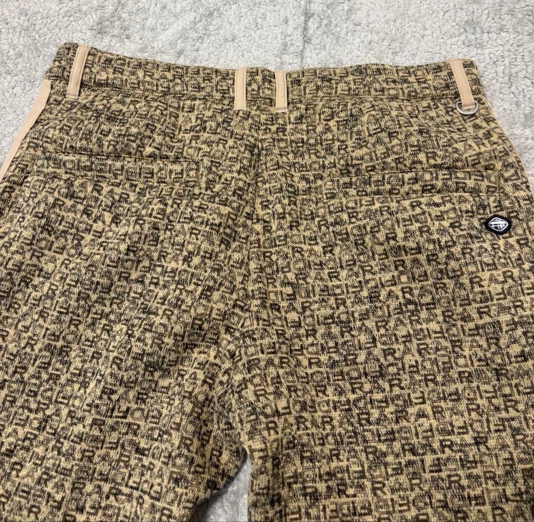 ★新品★ FIDRA ゴルフウェア メンズ 柄パンツ 裏起毛 防寒 ベージュ L
