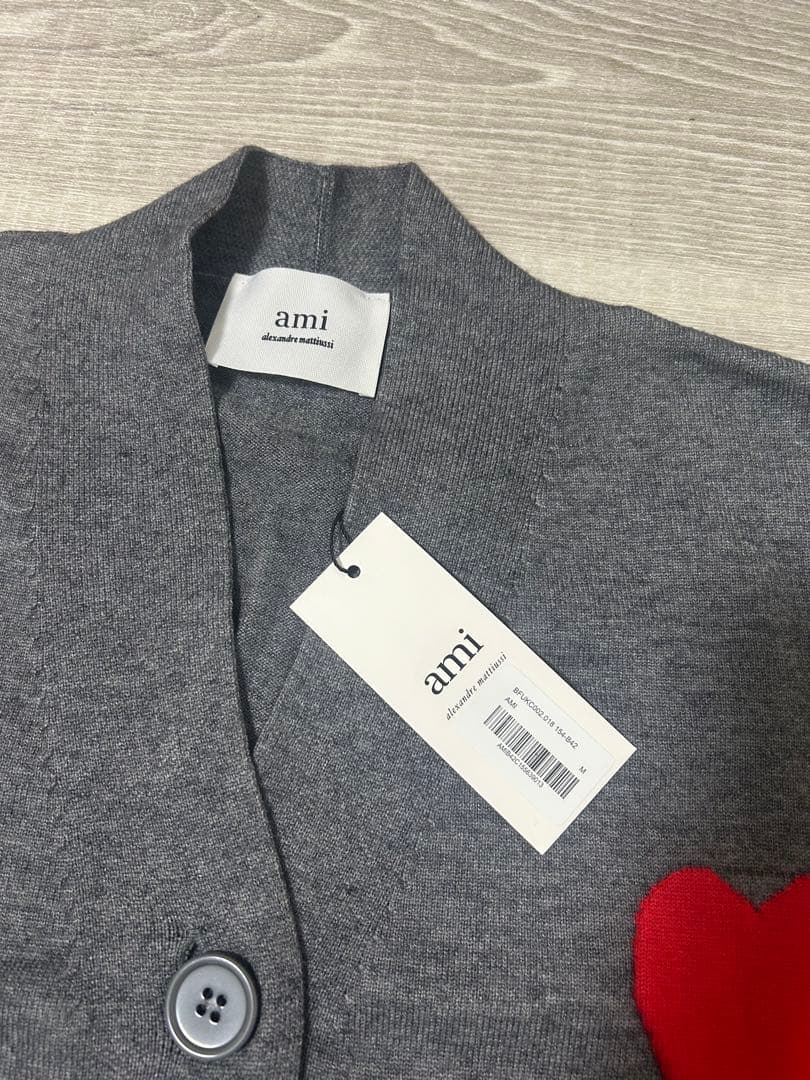 ami グレー　カーディガン M