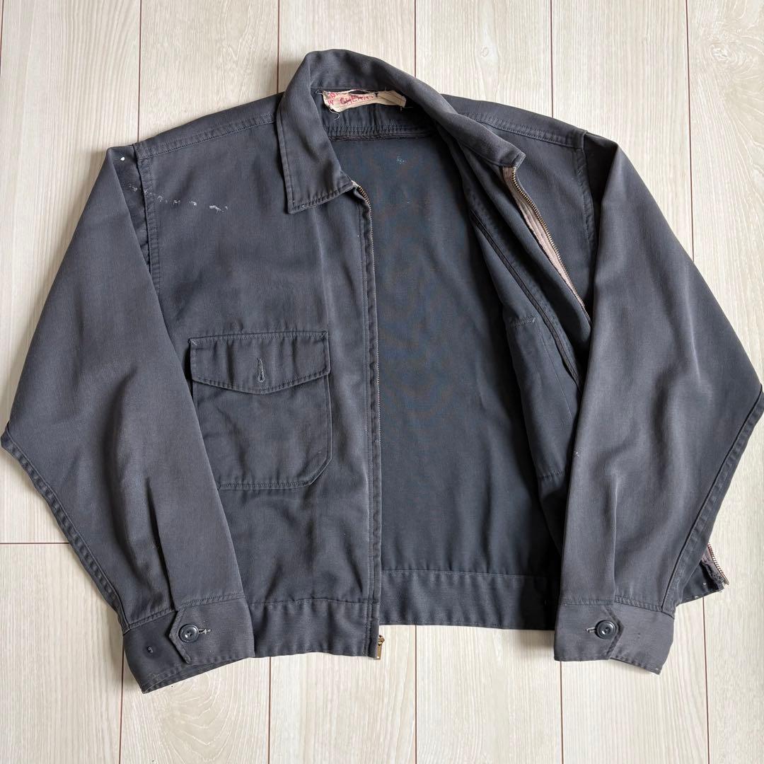 50s vintage ワークジャケット ギャバジン レーヨン混 2ndタイプ