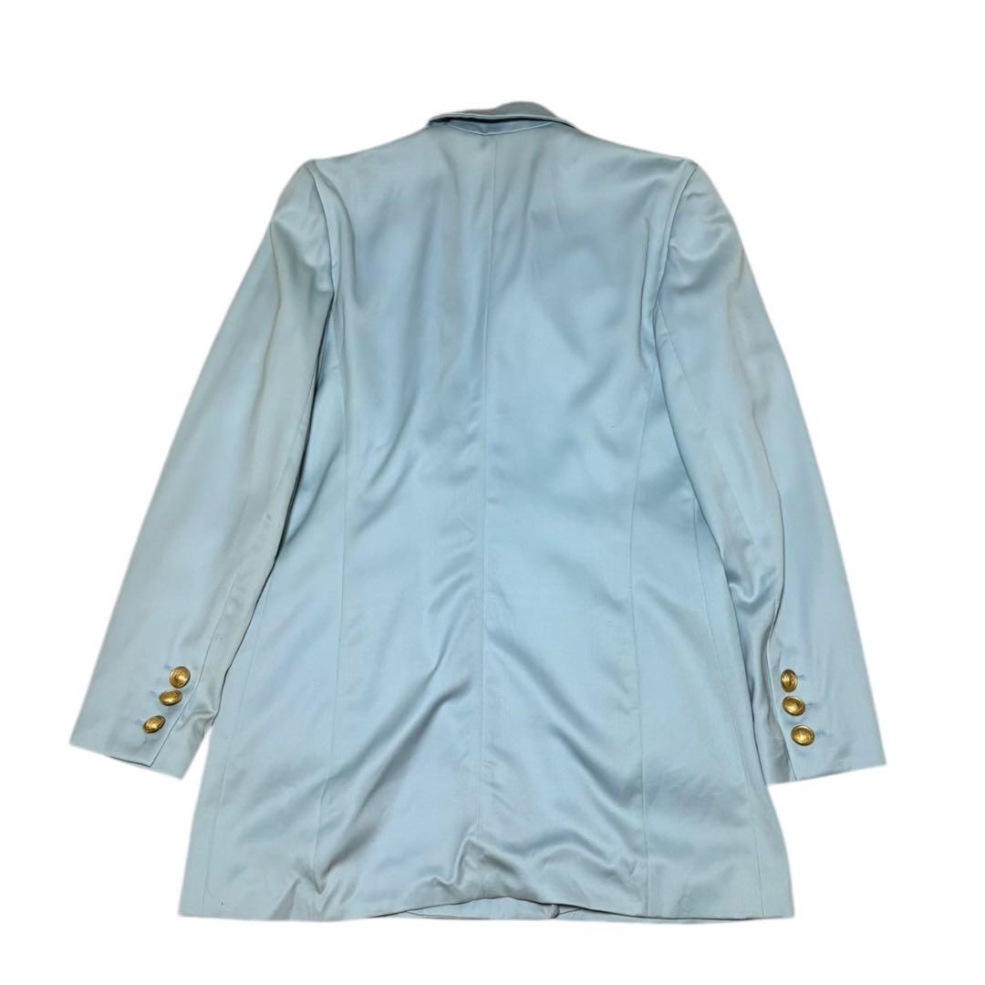 ESCADA エスカーダ 金ボタン ダブルジャケット 水色 38 M