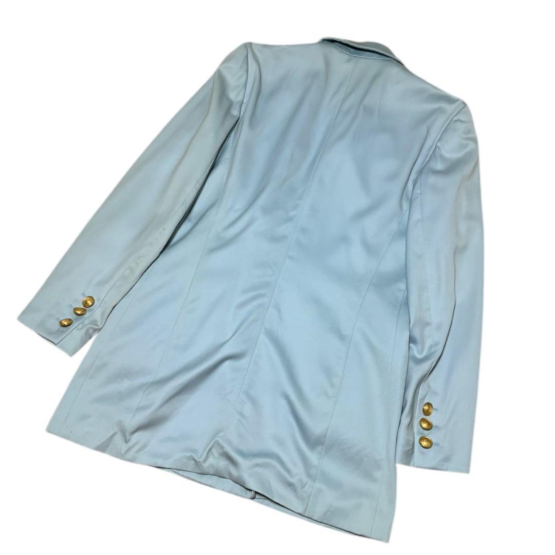 ESCADA エスカーダ 金ボタン ダブルジャケット 水色 38 M