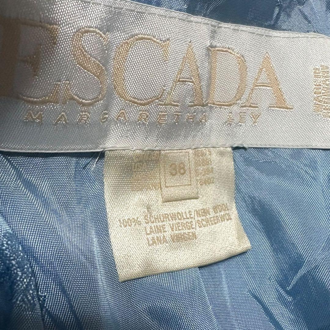 ESCADA エスカーダ 金ボタン ダブルジャケット 水色 38 M