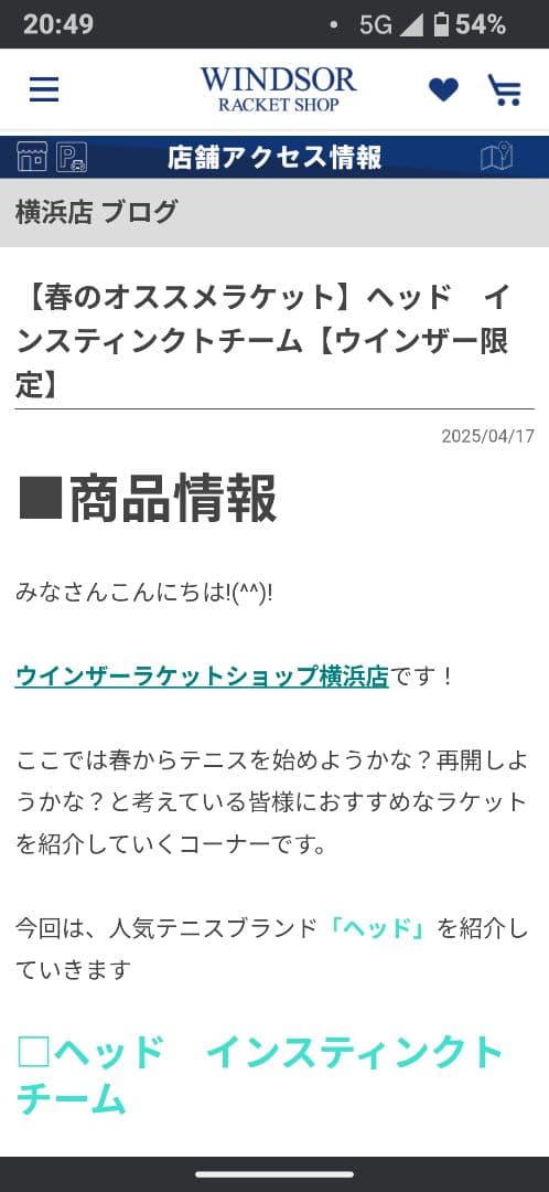 藤*)様 ヘッド インスティンクト チーム(285g) 2025年ウインザー限定