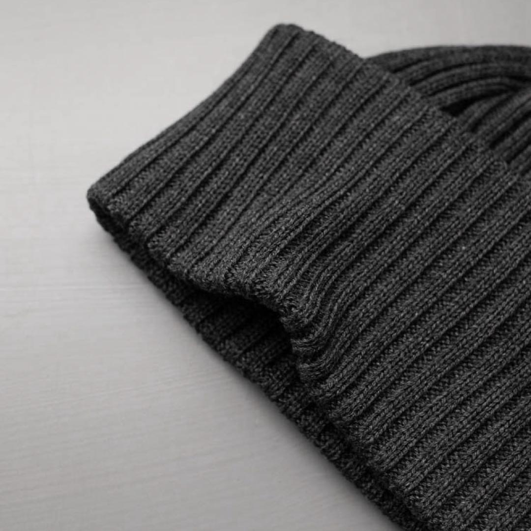BATONER SOLID WOOL SHORT CAP チャコール ビーニー