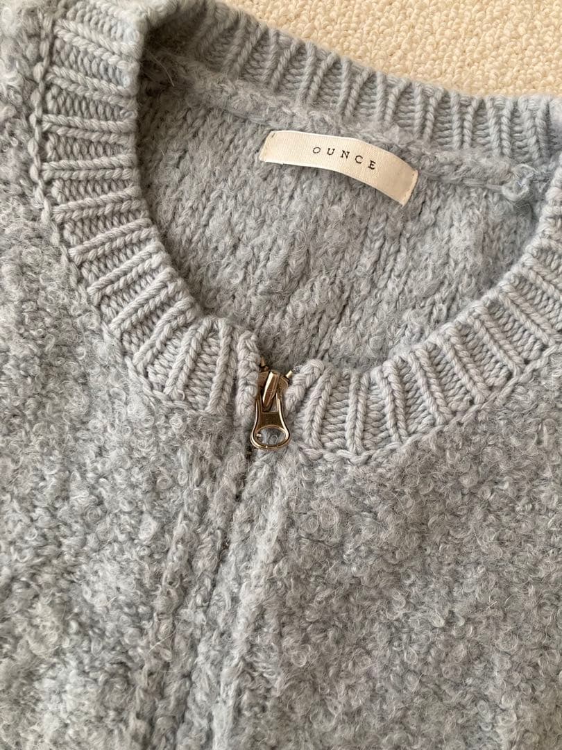 ounce 韓国 fog alpaca boucle knit cardigan