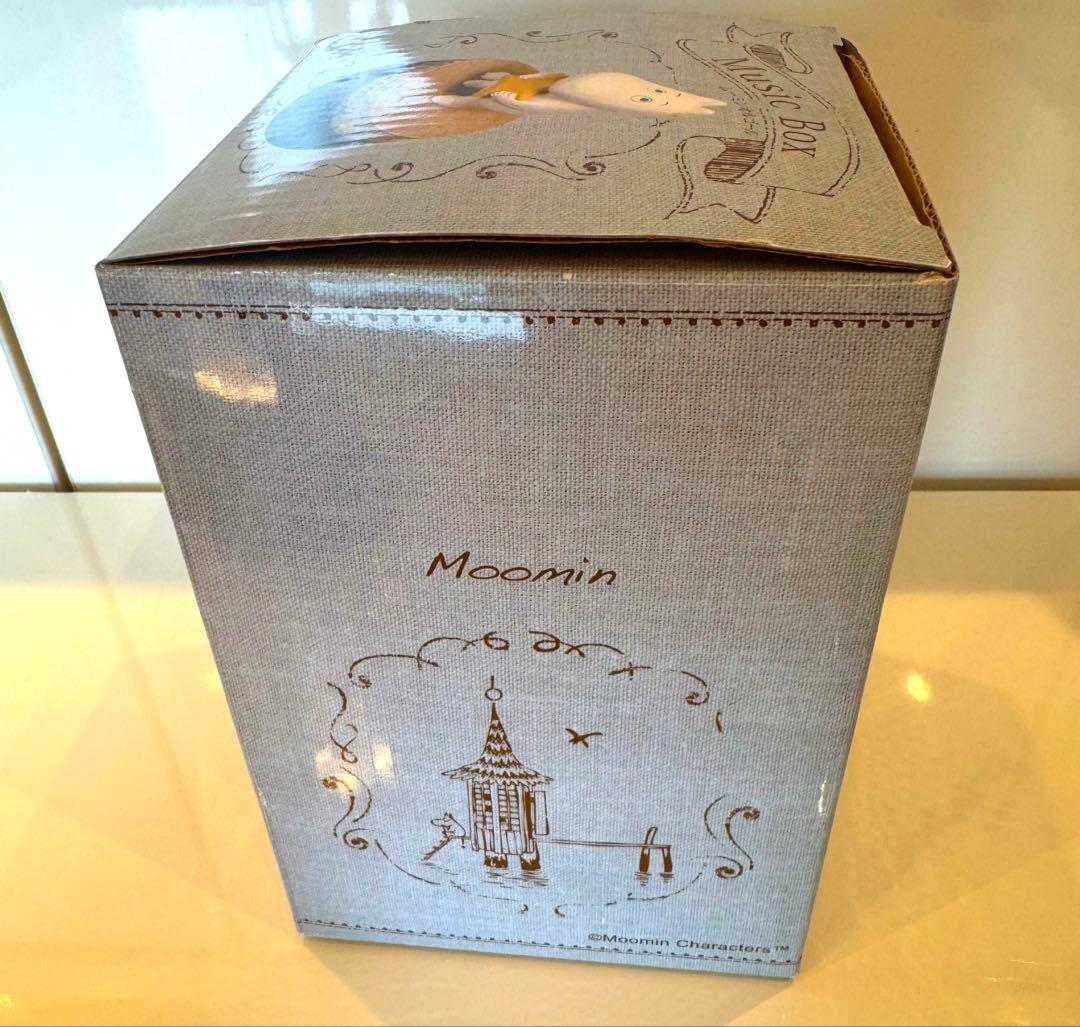 【新品廃盤】ムーミン　木彫り風オルゴール　星に願いを
