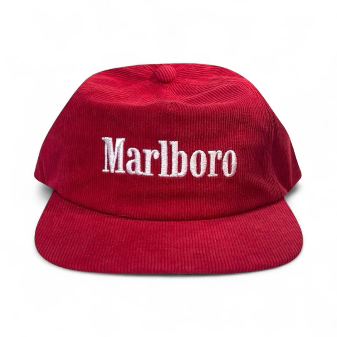 マルボロ Marlboro コーデュロイキャップ CAP 刺繍ロゴ アイレット