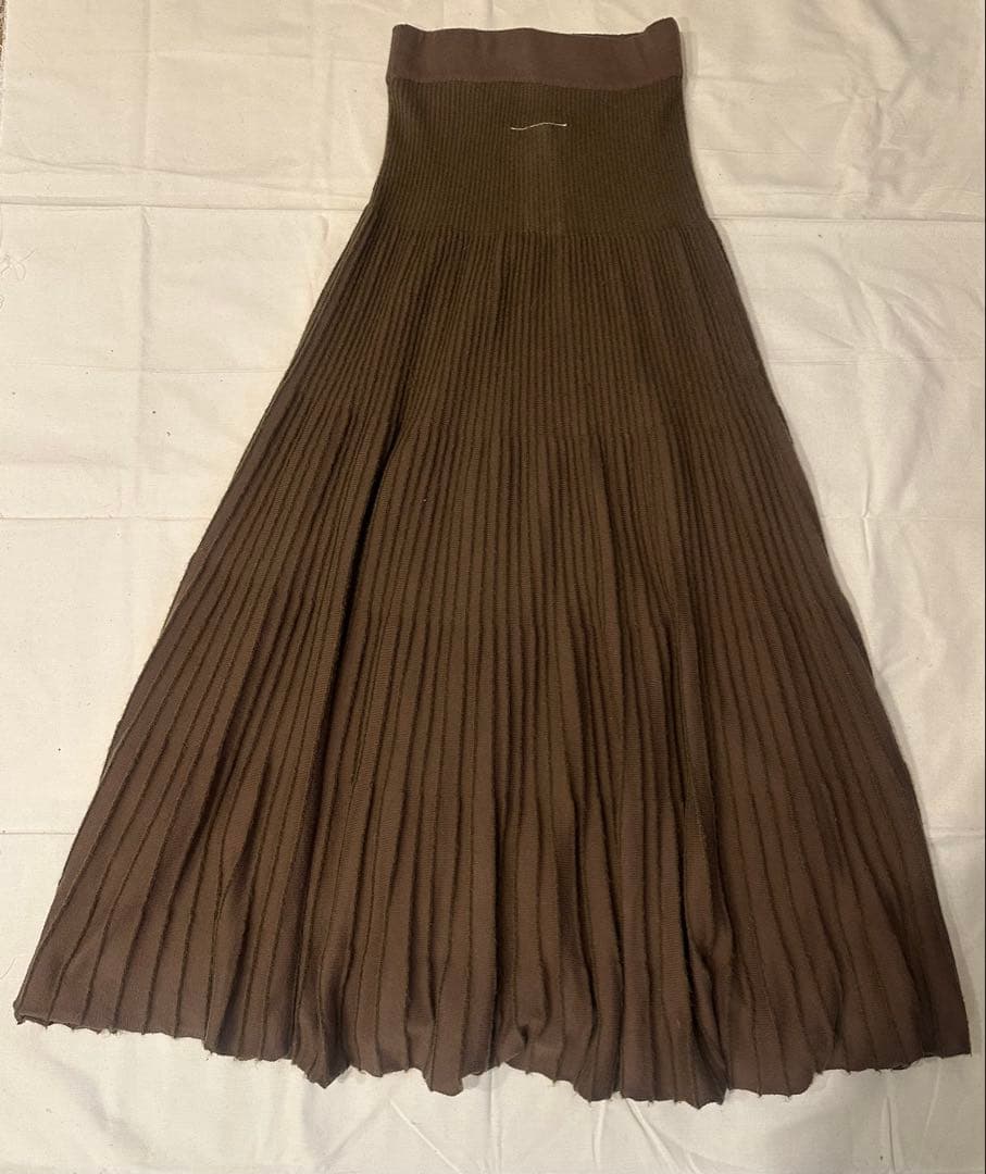 週末限定SALE☆MM6 Maison Margielaブラウンニットスカート
