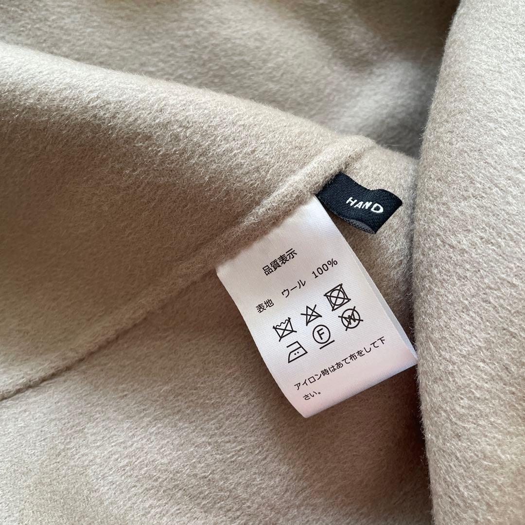 新品同様 na.e Shawl Collar Wool Coat_Greige
