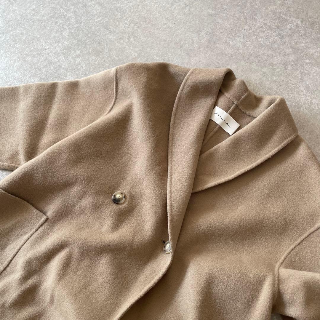 新品同様 na.e Shawl Collar Wool Coat_Greige