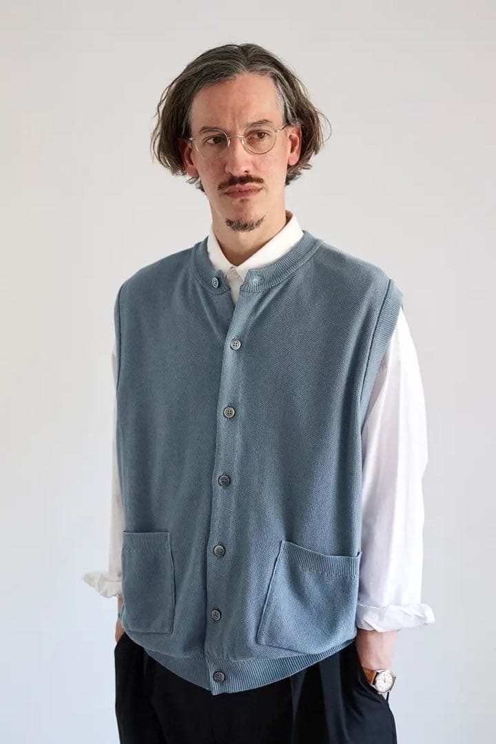 トップス YASHIKI Kusamoe Vest(PALE BLUE)