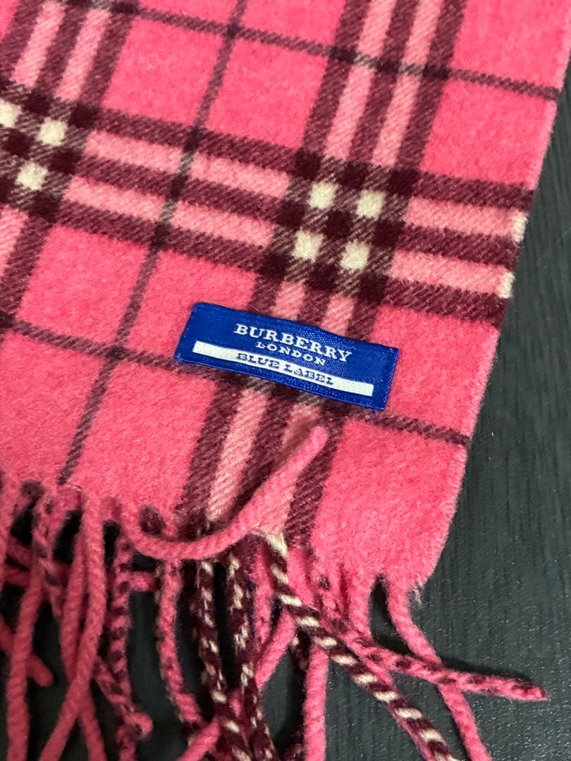 BURBERRY ピンク ノバチェック マフラー
