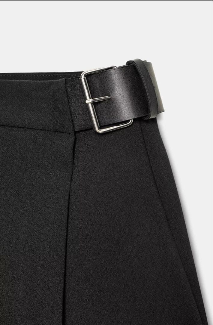 ZARA プリーツベルト付きキュロットスカートXS