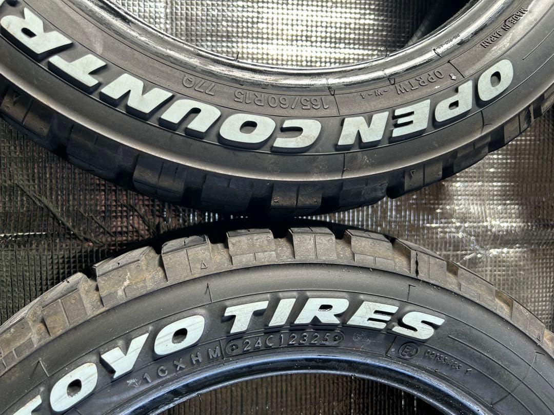 25年製165/60/R15 77Q TOYO OPEN COUNTRY RT