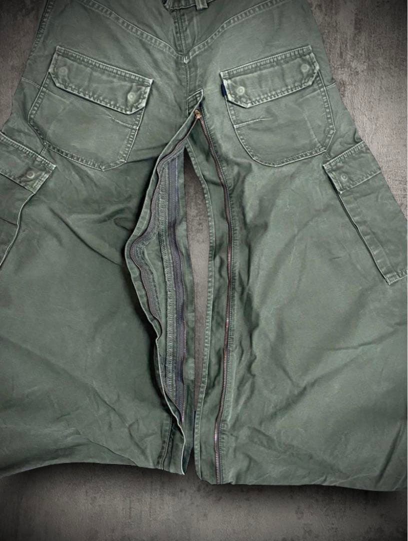 GANRYU 3Dカット 5ポケット サルエルパンツ　military y2k