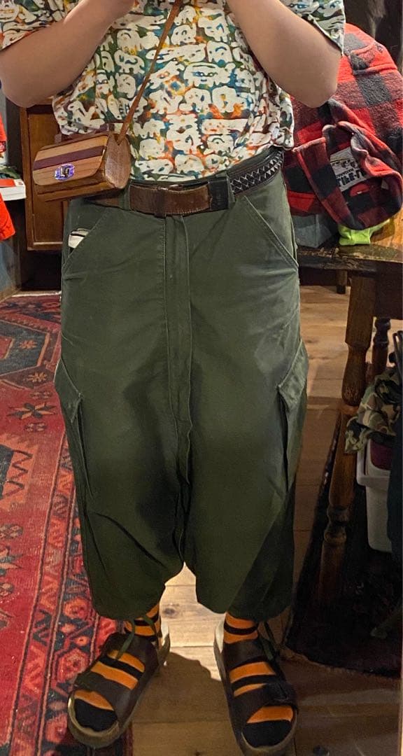 GANRYU 3Dカット 5ポケット サルエルパンツ　military y2k