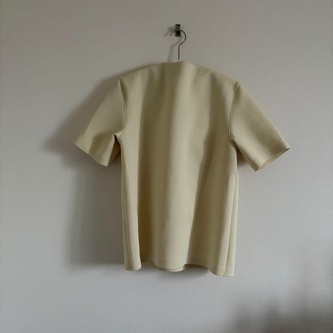 オーラリー auralee レースアップ 半袖Tシャツ