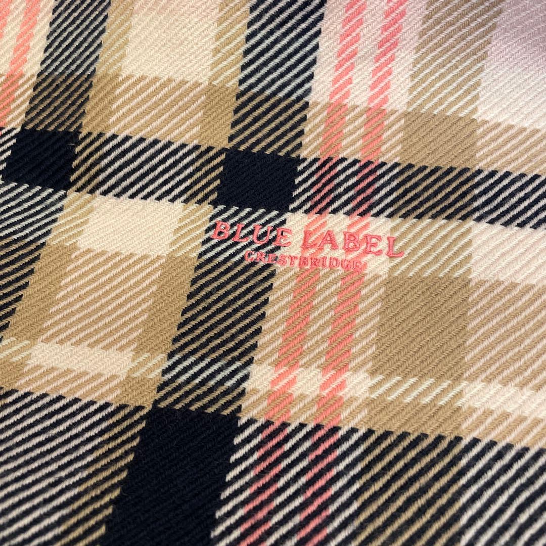 BLUE LABEL CRESTBRIDGE チェック柄マフラー　ストール　大判