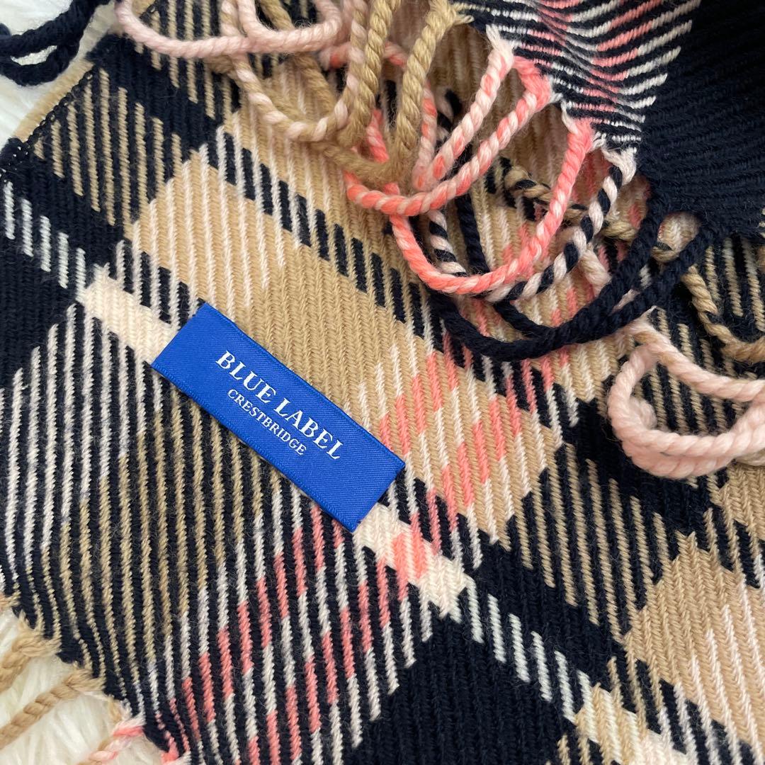 BLUE LABEL CRESTBRIDGE チェック柄マフラー　ストール　大判