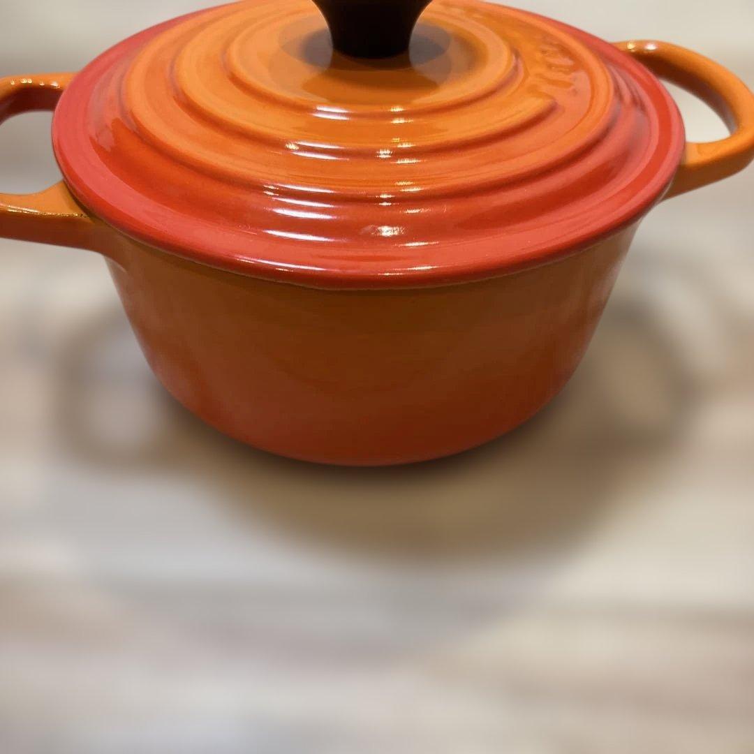 LE CREUSET オレンジ 16cm 両手鍋