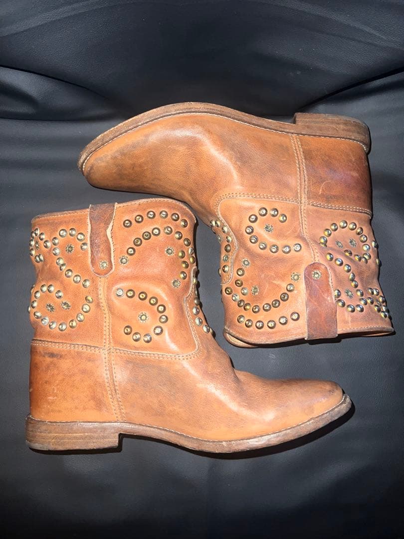 Rare ISABEL MARANT スタッズ ウエスタンショートブーツ 37
