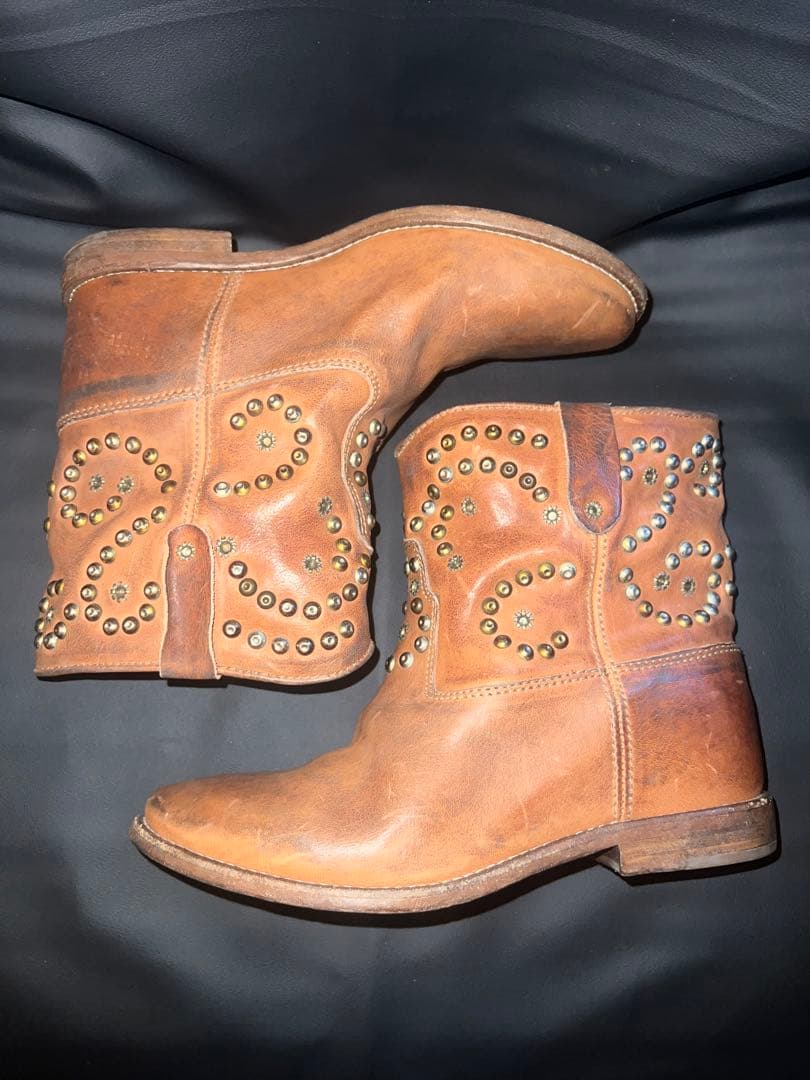 Rare ISABEL MARANT スタッズ ウエスタンショートブーツ 37