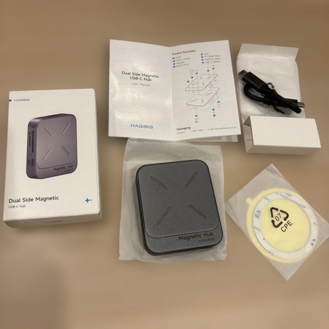 Hagibis 磁気USB Cハブ Magsafe付き