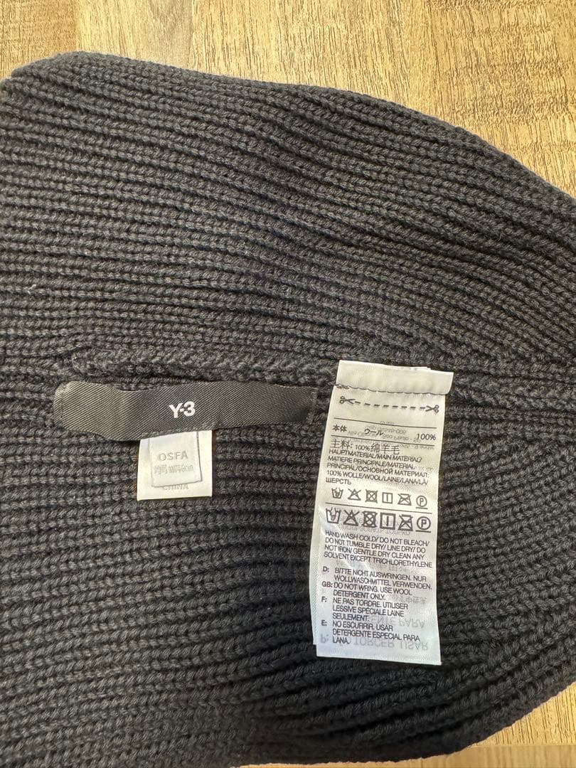 Y-3 ニット帽 ブラック