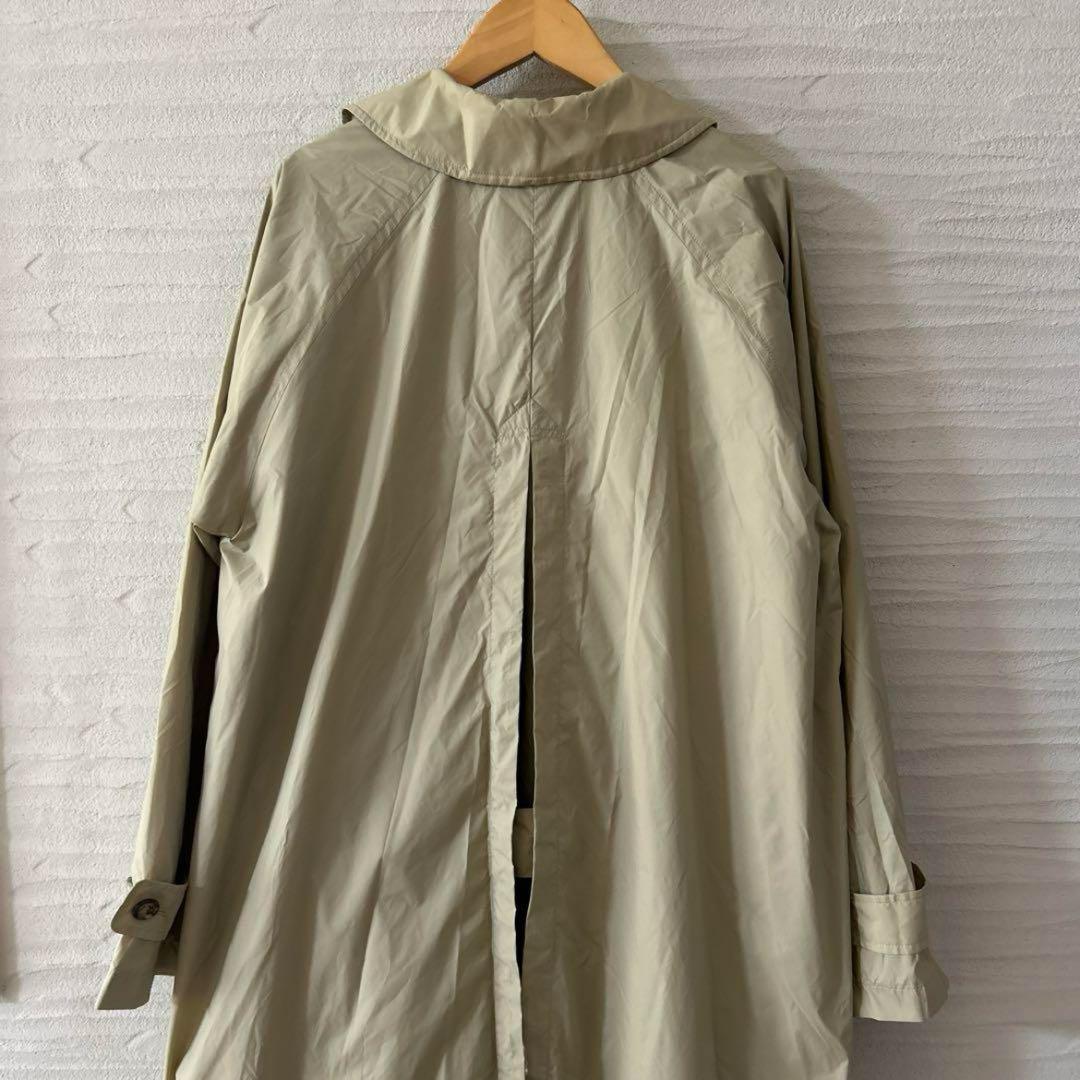 ルグラジック★ナイロンタフタフレアステンカラーコート　ベージュkm01