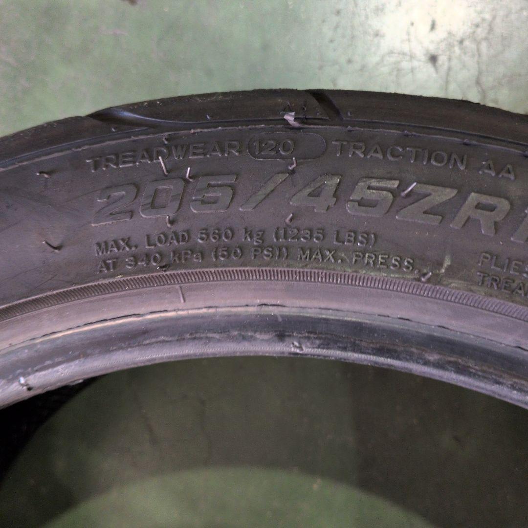 中古サマータイヤ　ナンカンNS-2R 205/45R17 88W 2本セット
