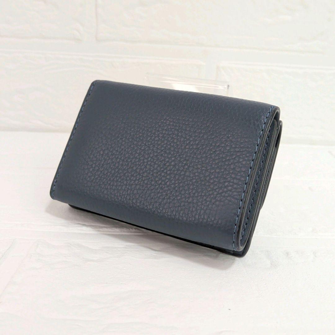 未使用級✨️　現行　COACH　ミニトライフォールドウォレット　ネイビー