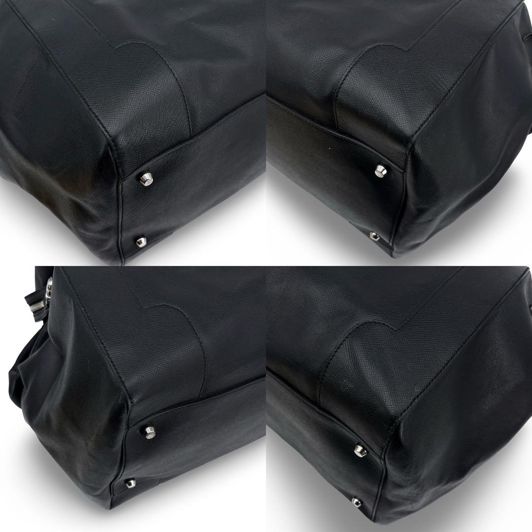 極美品】ドルチェアンドガッパーナ　２WAY ショルダー　ボストンバッグ　革　黒