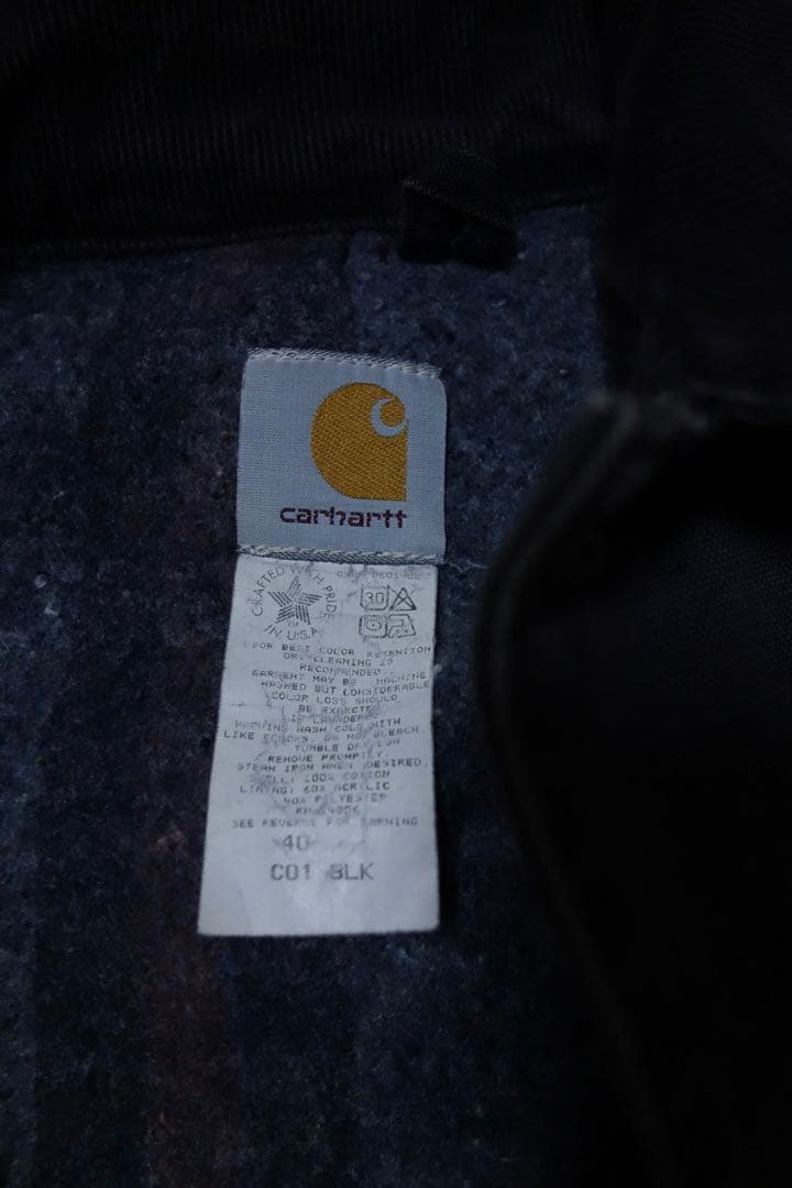 90sUSA製 Carhartt ブラック チョアコート BLKサイズS~M