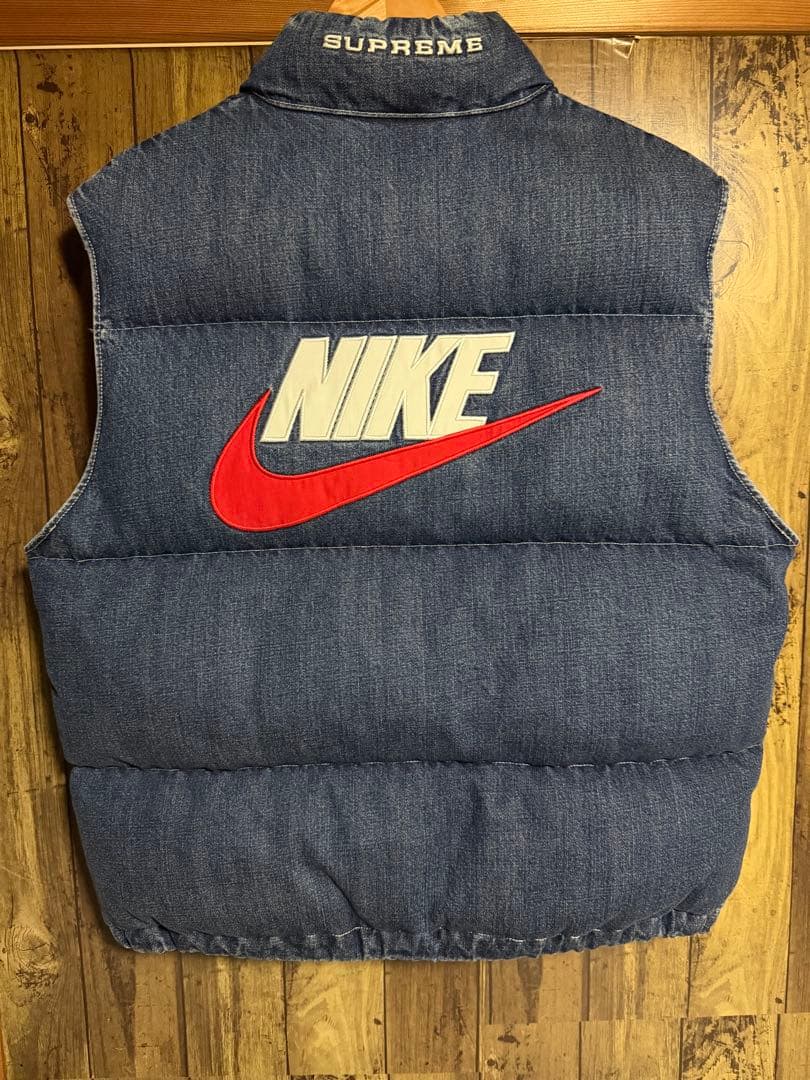 トップス Supreme NIKE Denim Puffer Vest
