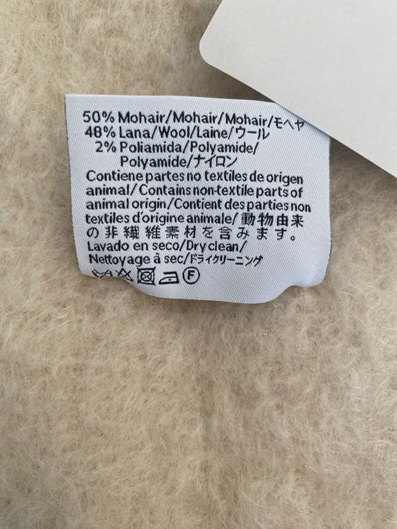 LOEWE モヘアマフラー　ホワイト