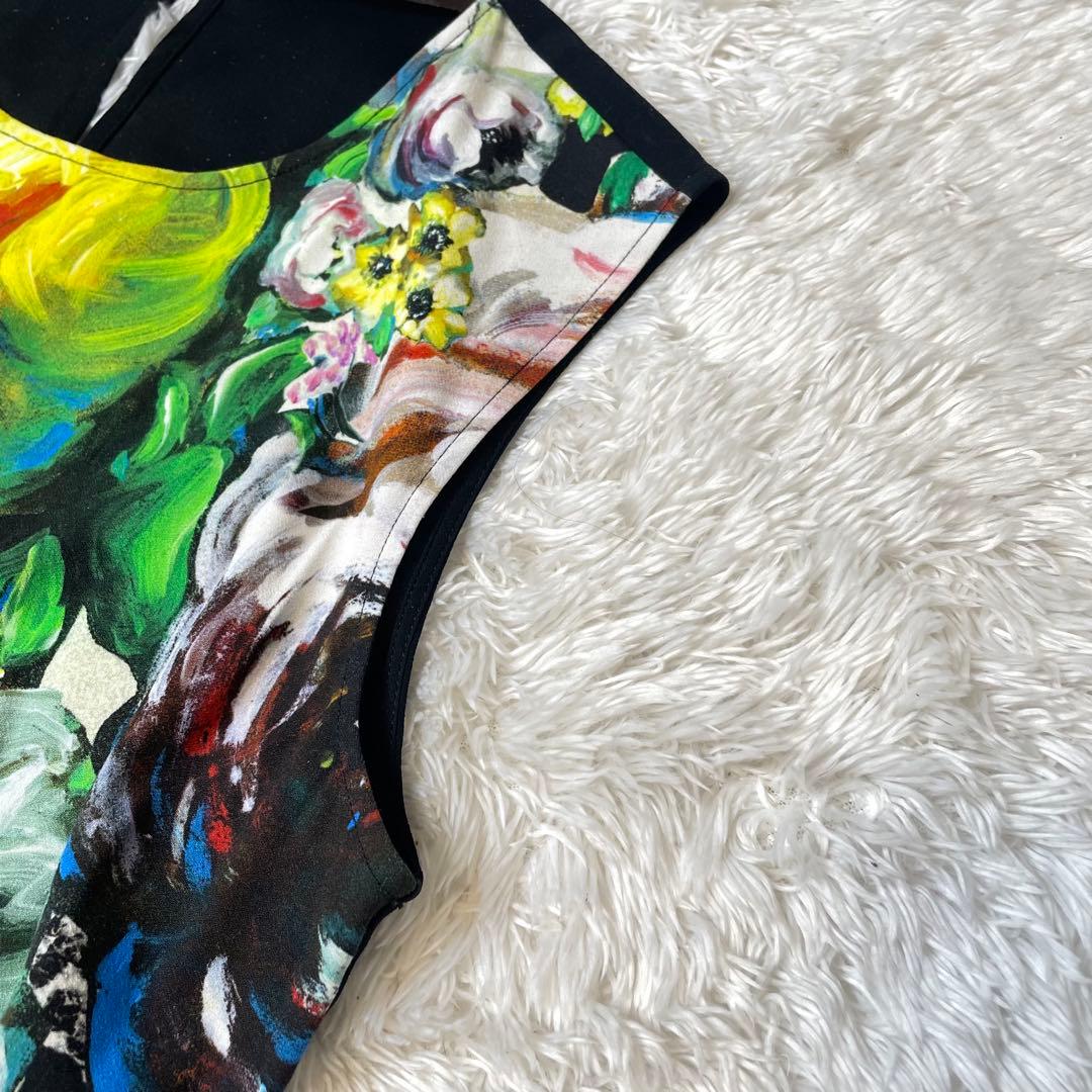 roberto cavalli フラワープリントストレッチドレス 38