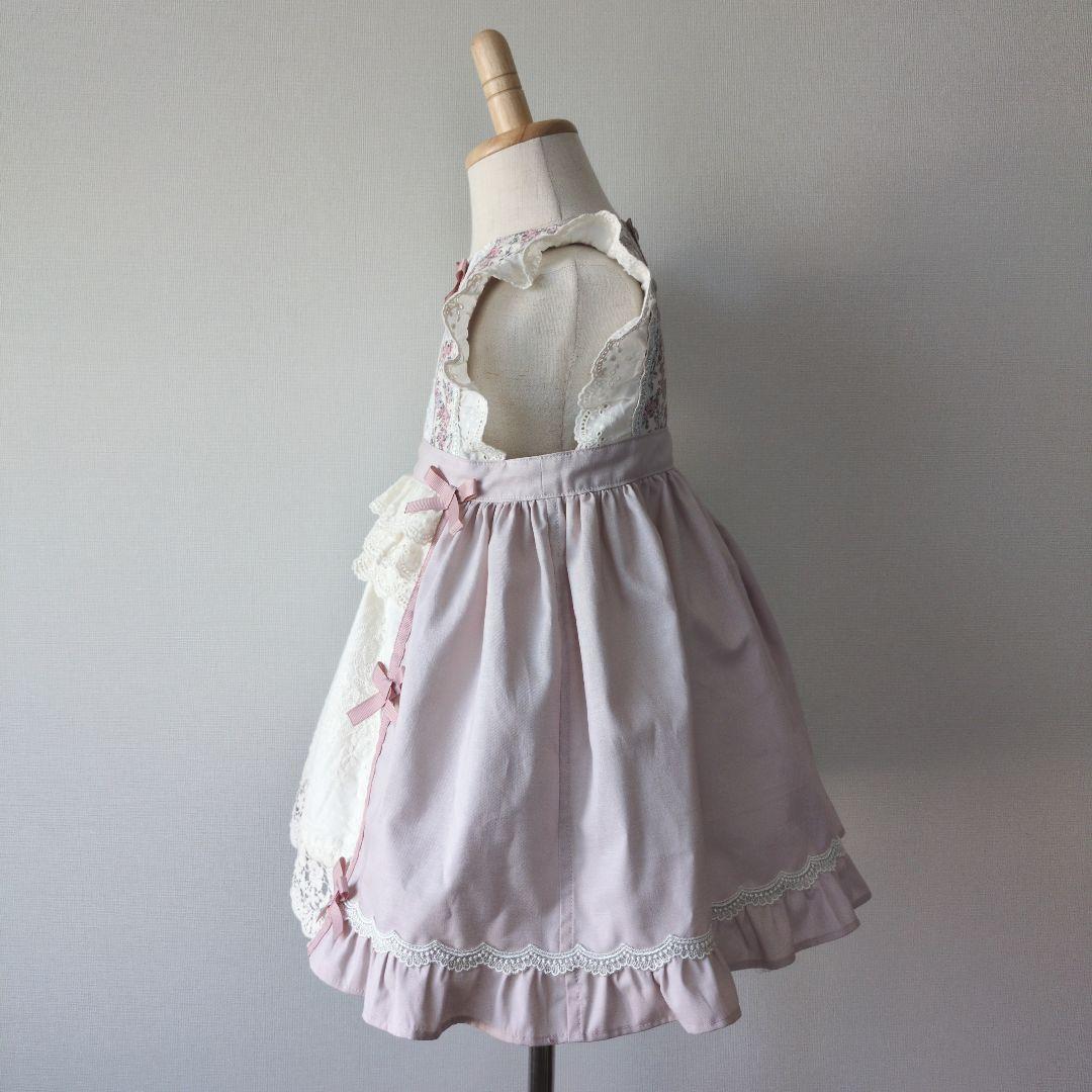 *523 ハンドメイド　ワンピース　ドレス　リバティ アンティーク　90