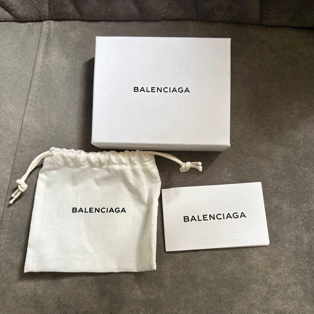BALENCIAGA ペーパーミニ 三つ折り ウォレット グレー