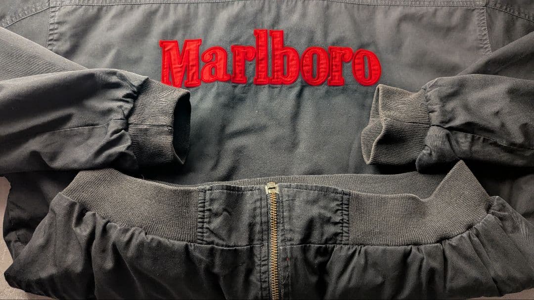 ゴ*ス様 【希少美品】OLD Marlboro/ リバーシブル/ MA-1/ L