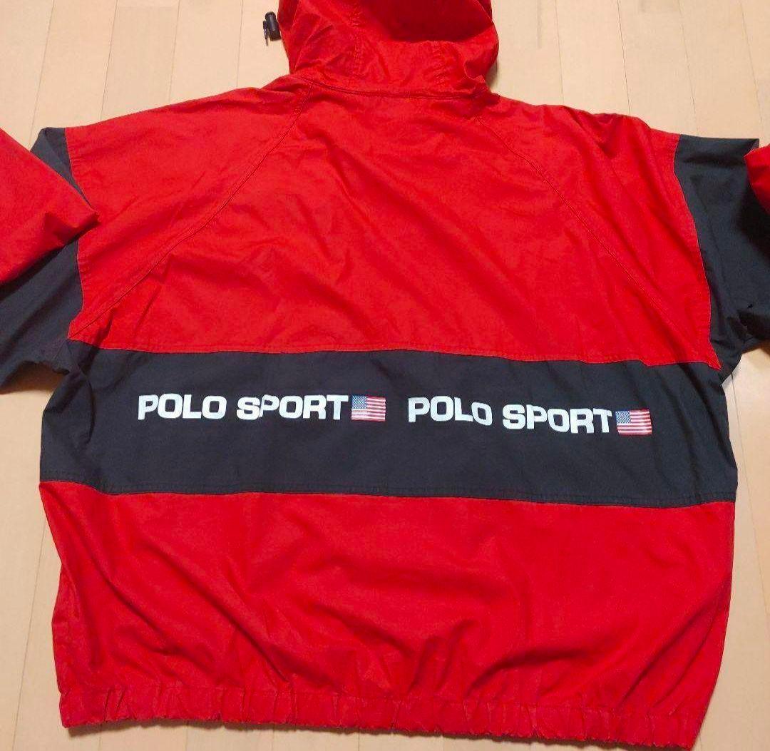 POLO SPORT フード付きジャケット レッド/ブラック