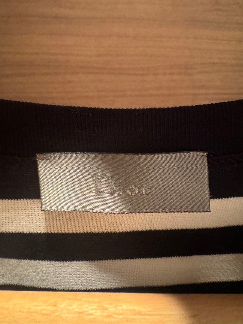 Dior HOMME 07SS エディ期ボーダーノースリーブロングシャツ