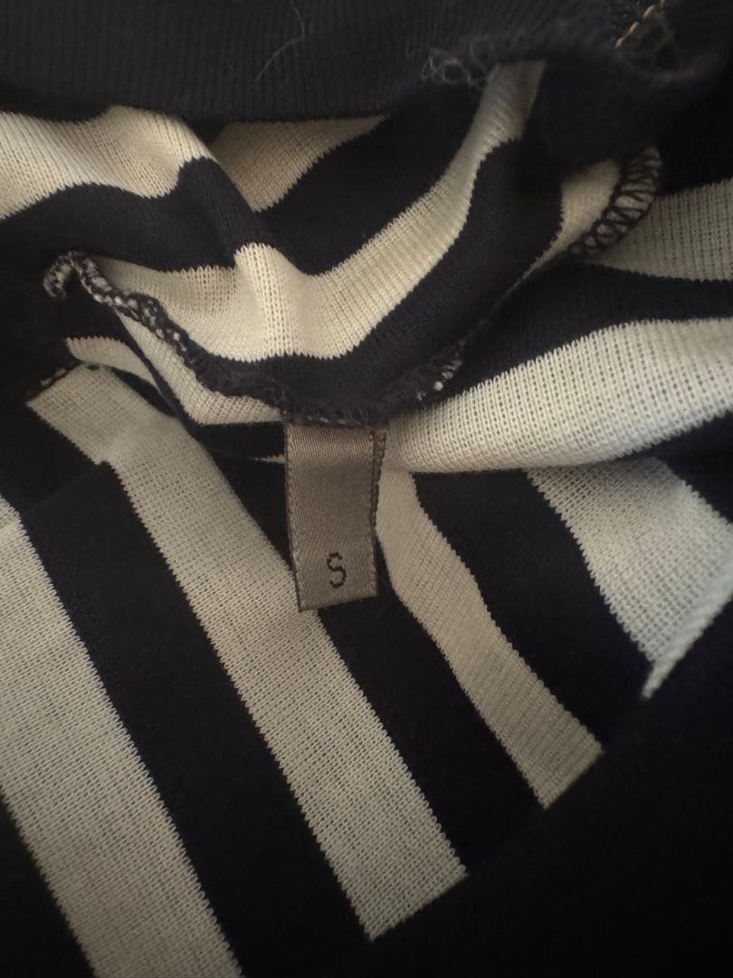 Dior HOMME 07SS エディ期ボーダーノースリーブロングシャツ