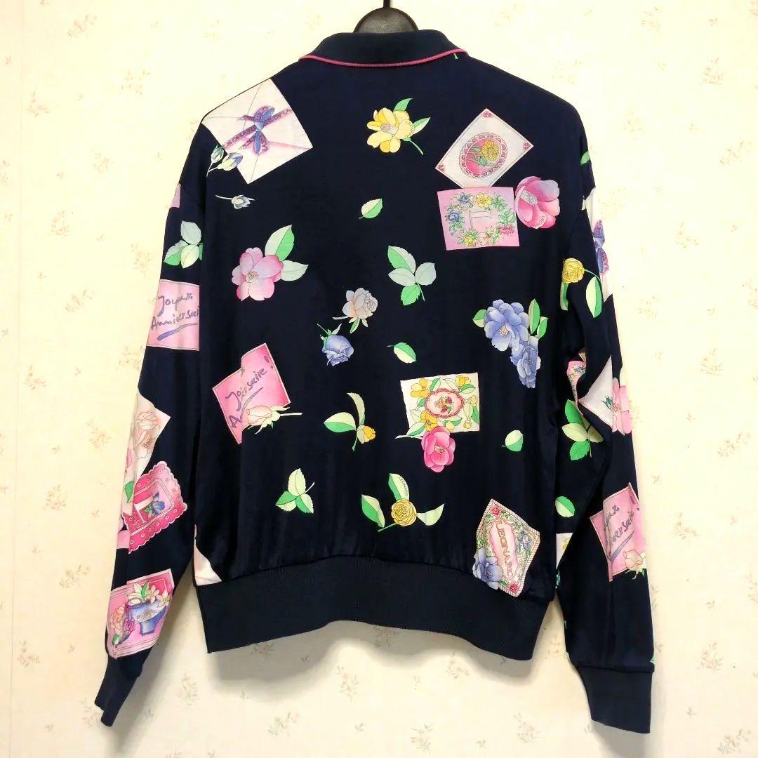 REONARD SPORT レオナール 長袖ポロシャツ 薔薇とレターセット L
