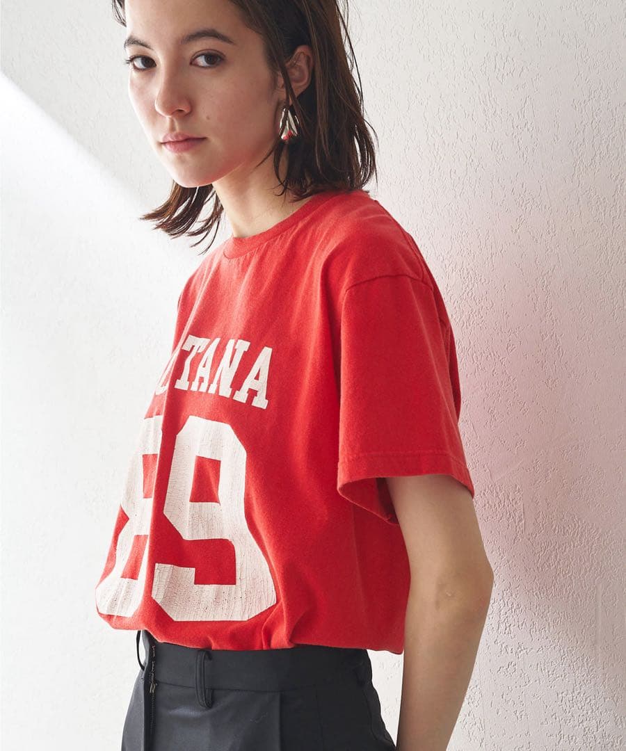 新品 Whim Gazette ウィムガゼット ナンバリング Tシャツ レッド
