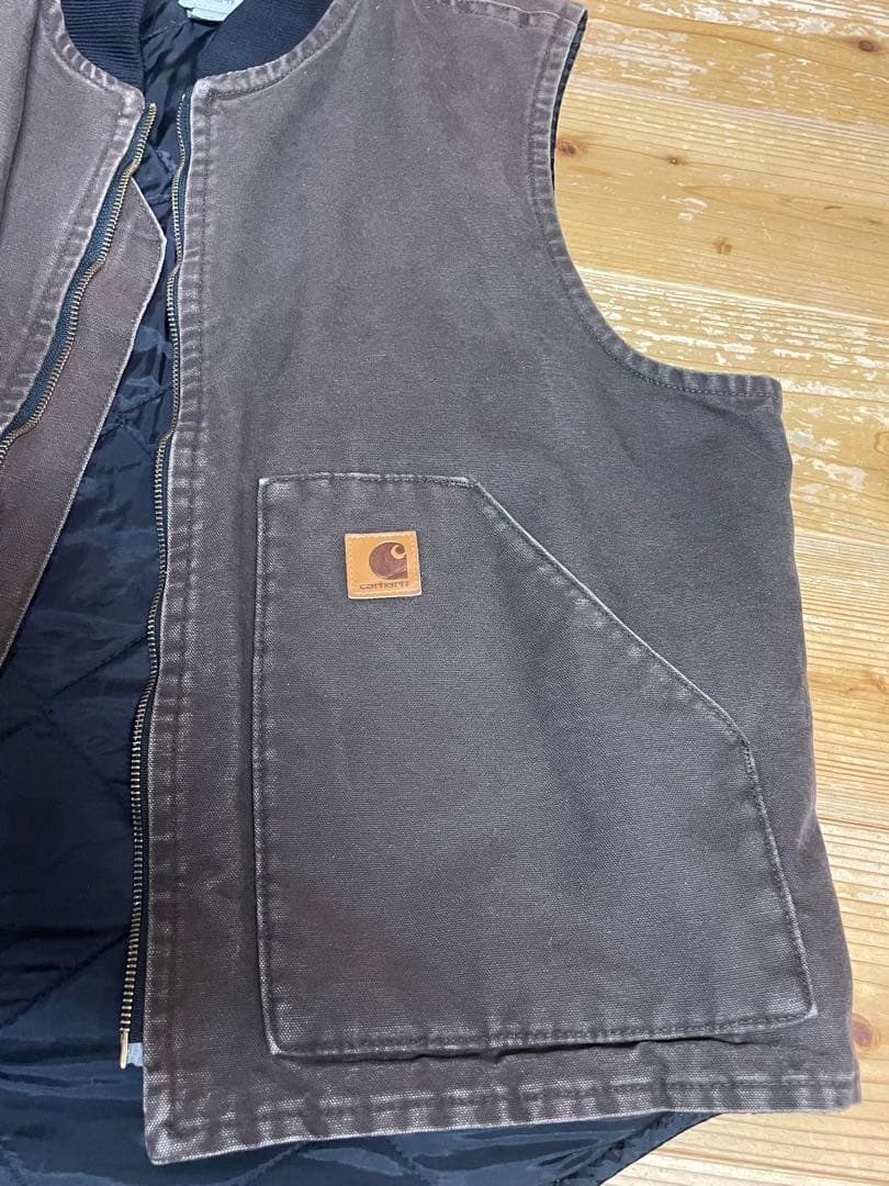 Carhartt カーハート　ダックベスト　ダークブラウン　XL